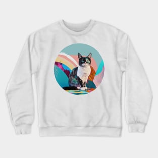 Playful Warrior Cat Designs for Feline Lovers Crewneck Sweatshirt